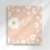 Groovy One Retro Daisy Boho Eerste Verjaardag Kaart