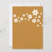 Groovy One Retro daisy boho florale eerste verjaar Kaart (Achterkant)