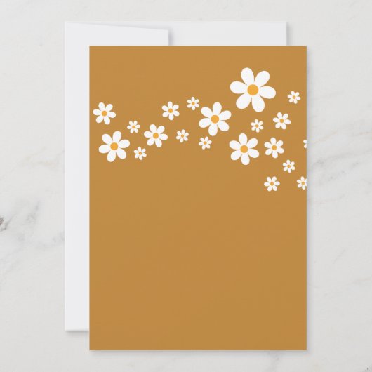 Groovy One Retro daisy boho florale eerste verjaar Kaart (Achterkant)