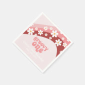 Groovy One Retro daisy boho florale eerste verjaar Servet (Hoek)