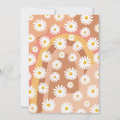 Groovy One Retro Daisy Boho Hippie First Birthday Kaart (Achterkant)