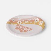 Groovy One Retro Daisy Boho Rainbow Paper Bord (Gekanteld)
