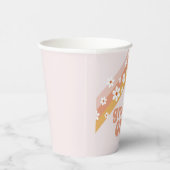 Groovy One Retro Daisy Boho Rainbow Paper Cups Papieren Bekers (Rechts)