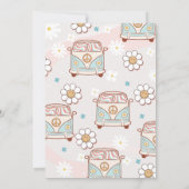 Groovy One Retro Daisy Rainbow First Birthday Kaart (Achterkant)