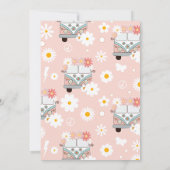Groovy One Retro Daisy Rainbow First Birthday Kaart (Achterkant)