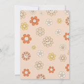 Groovy One Retro Daisy Rainbow First Birthday Kaart (Achterkant)