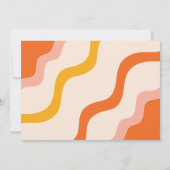 Groovy One Retro First Birthday Photo Invitation Kaart (Achterkant)