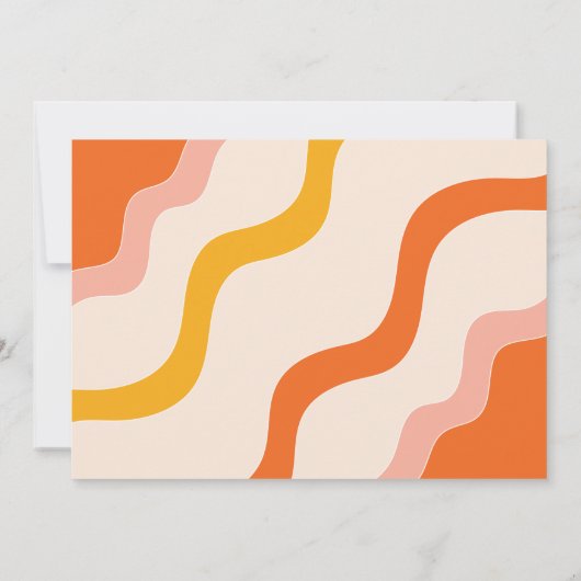 Groovy One Retro First Birthday Photo Invitation Kaart (Achterkant)