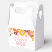 Groovy One Retro Floral 1e verjaardag Vierenkast Bedankdoosjes (Geopend)