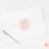 Groovy One Retro Floral 1st Ronde Sticker (Envelop)