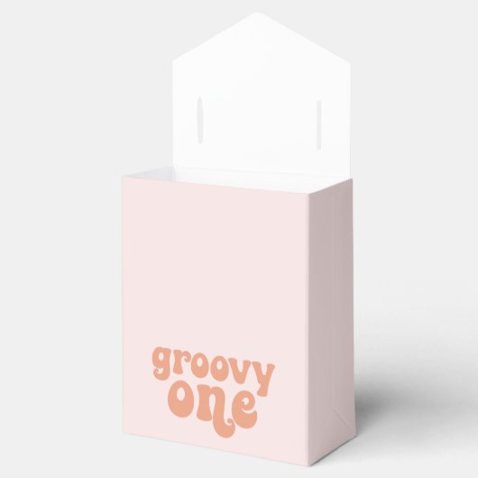 Groovy One Retro Floral eerste verjaardag Bedankdoosjes (Geopend)