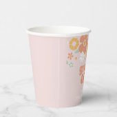 Groovy One Retro Floral eerste verjaardag Papieren Bekers (Rechts)