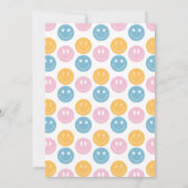 Groovy One Retro glimlacht eerste verjaardag Kaart (Achterkant)