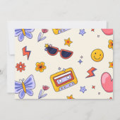 Groovy One Retro Hippie 1e Verjaardagsfeestfoto Kaart (Achterkant)