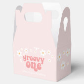 Groovy One Retro Pink Daisy Favor Box Bedankdoosjes (Geopend)