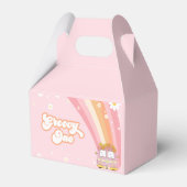 Groovy One Retro Rainbow 1e verjaardag Bedankdoosjes (Voorkant Zijde)