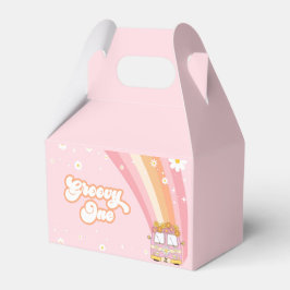 Groovy One Retro Rainbow 1e verjaardag Bedankdoosjes