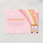 Groovy One Retro Rainbow 1e verjaardag Informatiekaartje (Voorkant)