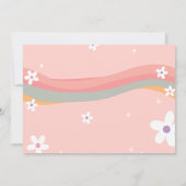 Groovy One Retro Regenboog 1e Verjaardagsfeestfoto Kaart (Achterkant)