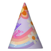 Groovy One Retro Regenboog 1e Verjaardagsfeestje P Feesthoedjes (Rechts)