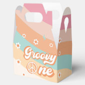 Groovy One Retro Regenboog Verjaardagsfeest Bedankdoosjes (Geopend)