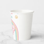 Groovy One Retro Summer Rainbow Papieren Bekers (Links)