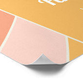 Groovy One Retro Sunshine 1e Verjaardag Welkom Poster (Hoek)