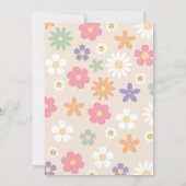 Groovy One Retro Sunshine Daisy Boho 1e Verjaardag Kaart (Achterkant)