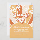 Groovy One Retro Sunshine daisy boho bloemig Kaart (Voorkant)