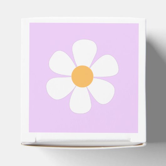 Groovy One Retro Sunshine Girl Tweede verjaardag Bedankdoosjes (Bovenkant)