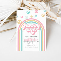 Groovy One Retro Zomer Regenboog