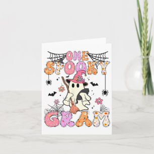 Groovy One Spooky Gram Retro Halloween Schattige G Kaart
