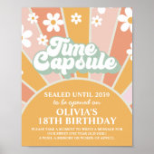 Groovy One Sunshine First Birthday Time Capsule Poster (Voorkant)