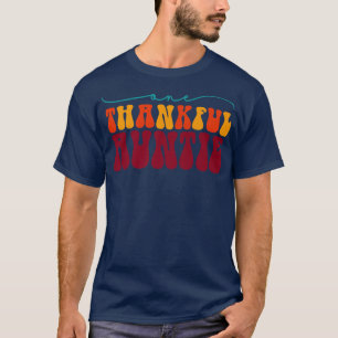 Groovy One Thankful Auntie Hallo Herfst Vibes Beda T-shirt