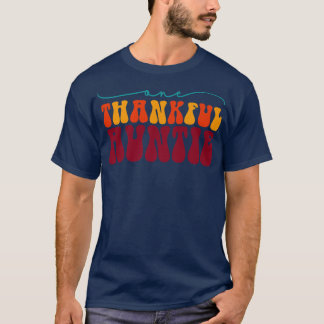 Groovy One Thankful Auntie Hallo Herfst Vibes Beda T-shirt