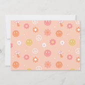 Groovy One Two Retro Birthday Dank u kaarten (Achterkant)