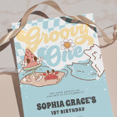 Groovy One Zomer Groovy 1e Verjaardag Kaart