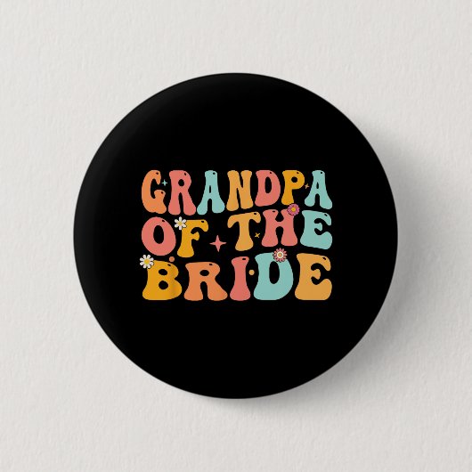 Groovy Opa Van De Bruid Trouw Shower Opa Ronde Button 5,7 Cm (Voorkant)