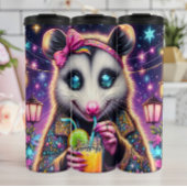 Groovy Opossum Genieten van een kosmische Drink Thermosbeker