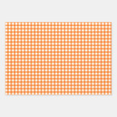 Groovy Orange Gingham Check Pattern Inpakpapier Vel (Voorkant 2)