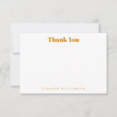 Groovy  Oranje Floral Shower Custom Flat Bedankkaart (Voorkant)