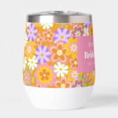 Groovy  Oranje Floral Vrijgezellenfeest Aangepast (Voorkant)