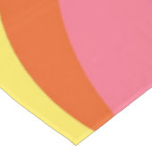 Groovy Oranje Geel Roze Wavy Stripe Bold Dining Tafelkleed (Gekanteld)