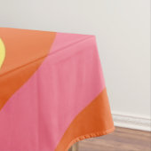 Groovy Oranje Geel Roze Wavy Stripe Bold Dining Tafelkleed (Voorbeeld)