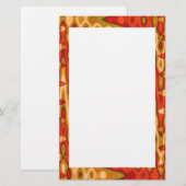 groovy oranje grens briefpapier (Voorkant / Achterkant)