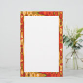 groovy oranje grens briefpapier (Staand voorkant)