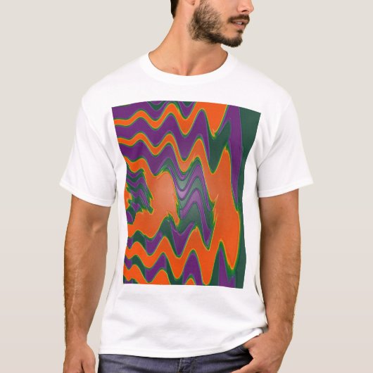groovy oranje paars t-shirt (Voorkant)