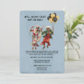 Groovy Oudere Dames Verjaardagsfeestje - Grappig D Kaart (Staand voorkant)