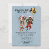 Groovy Oudere Dames Verjaardagsfeestje - Grappig D Kaart (Voorkant)