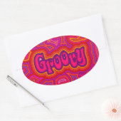 Groovy ovale Sticker (Envelop)